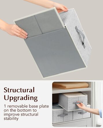 4 Piece Drawer Organizer, Jeans Closet Organizer, Foldable Storage Box with Compartments for Storing Clothes, Jeans, Shirts, Blankets, Underwear (12in. 4 Pack, Assorted)