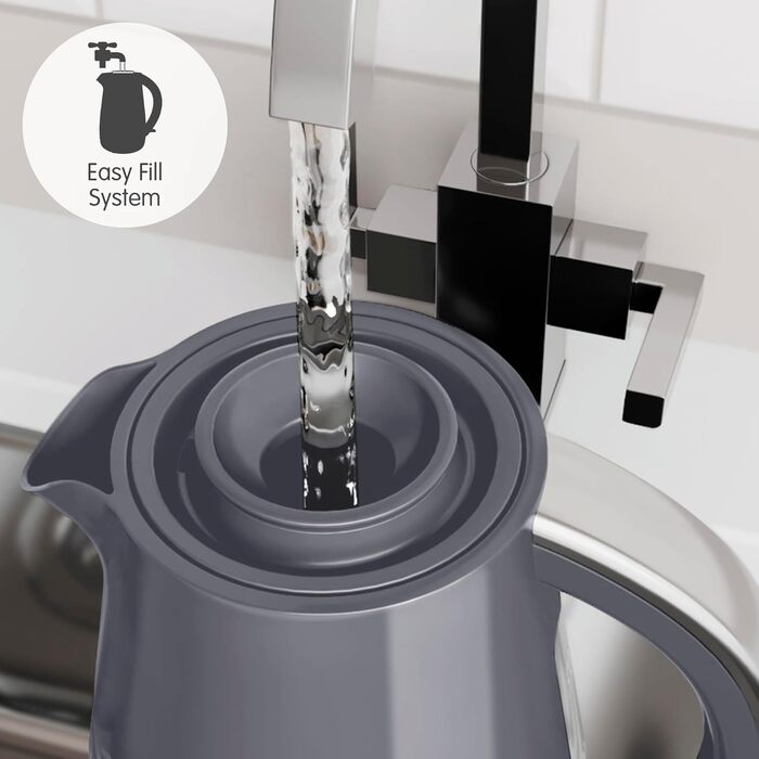 Електричний чайник Morphy Richards Hive, 1.5 л, сірий, з фільтром від накипу