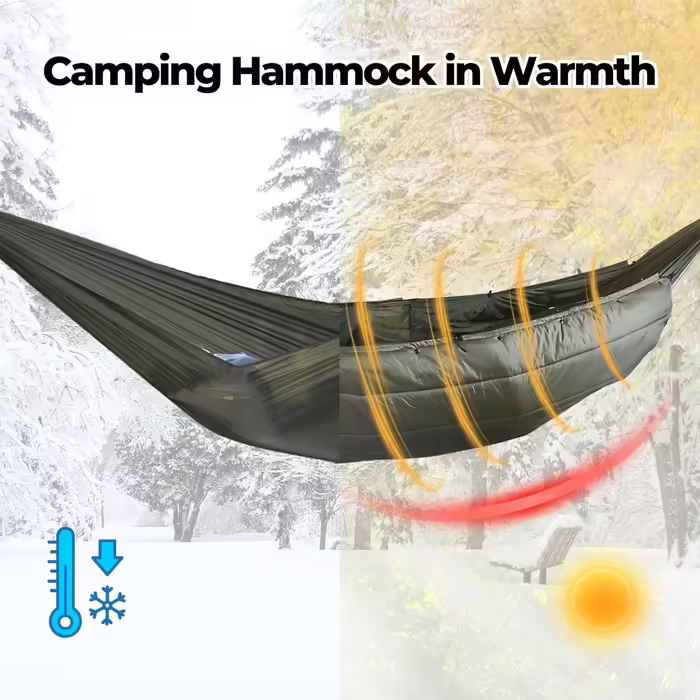 Onewind Hammock Underquilt, Full Length Underquilt with Insulation for Hammock Camping, 4 Seasons, Hiking, Backpacking, and Travel. Lightweight and Portable (Od Grün, 7° to 15° 210cm*130cm)