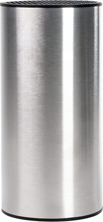 Coninx Stainless Steel Knife Block without Knives - Modern round knife block with flexible lamellae - Universal knife holder - Stylish unstocked knife block - Simplifies knife storage