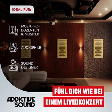 Акустична панель Addictive Sound AbFuser Wood для шумоізоляції, дерев'яна панель для студії, дому та офісу, 100x50x11,5 см, коричнева