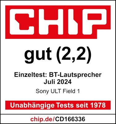 Sony ULT Field 1: Портативна Bluetooth колонка з глибоким басом, IP67 (водонепроникна, пилозахищена), 12 год роботи, чорний колір