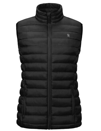 Жіночий теплий пуховик-жилет Little Donkey Andy для гольфу, хайкінгу, подорожей та повсякденного носіння, чорний, розмір S