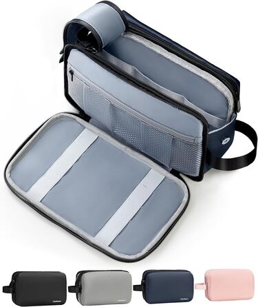 Чоловіча дорожня косметичка Kulturbeutel, водонепроникна, легка, з подвійним замком (Блакитна)