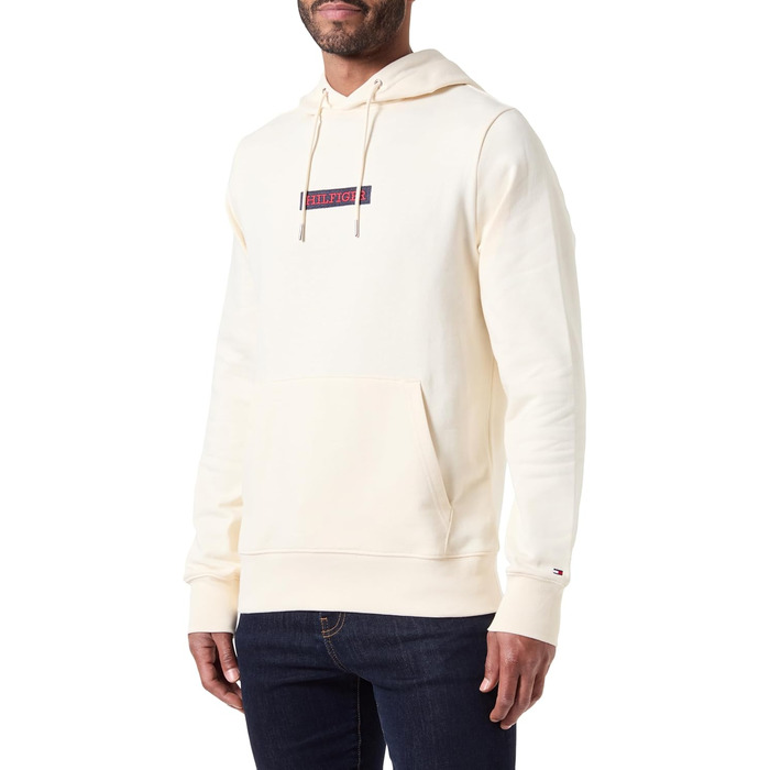 Чоловіча толстовка-худі Tommy Hilfiger Monotype Box Hoody бежевого кольору (Calico), розмір XS