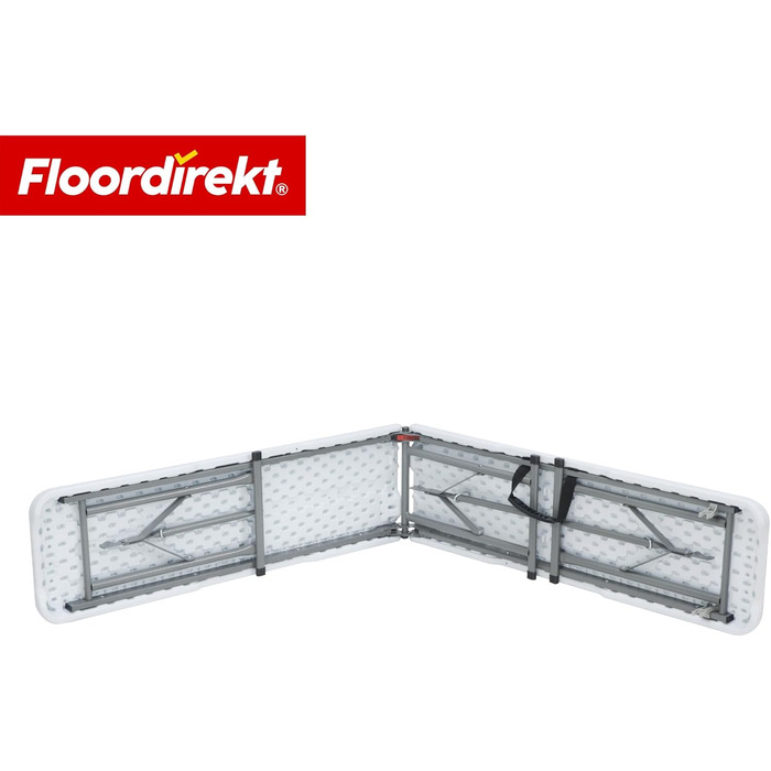 Зручний розкладний садовий стіл Floordirekt Buffettisch для відпочинку на терасі, балконі або кемпінгу - 183x76 см, матеріал: пластик, на 6 осіб