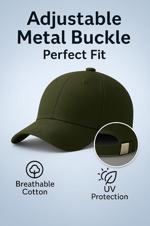 Кепка бейсболка 4sold, бавовна, унісекс, регульована, для чоловіків та жінок, легка та дихаюча, для спорту, відпочинку, на вулицю, хакі
