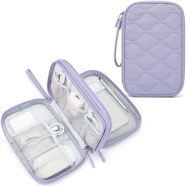 Органайзер для кабелів Skycase Kabeltasche, дорожній чохол для гаджетів та аксесуарів (світло-фіолетовий, XL)
