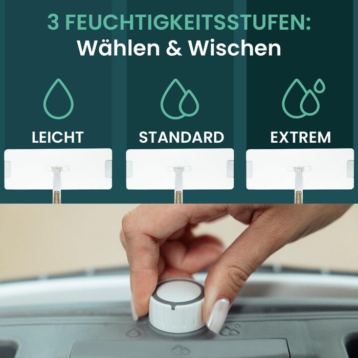 Набір для прибирання підлоги WONDERHOME TripleClean Hydro: відро з 3 камерами, розділення чистої і брудної води, моп із віджимом, класична модель з подовженою 140 см ручкою
