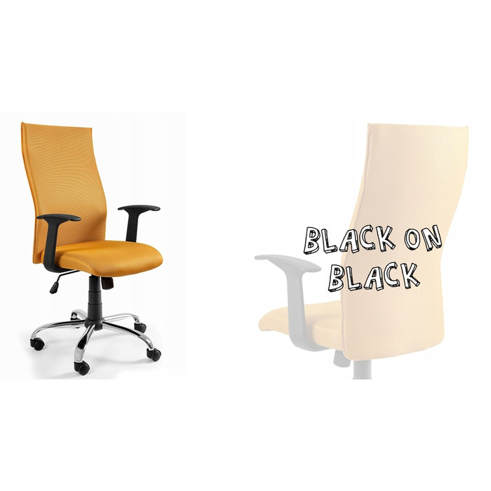 Офісне крісло Black On Black Yellow Unique