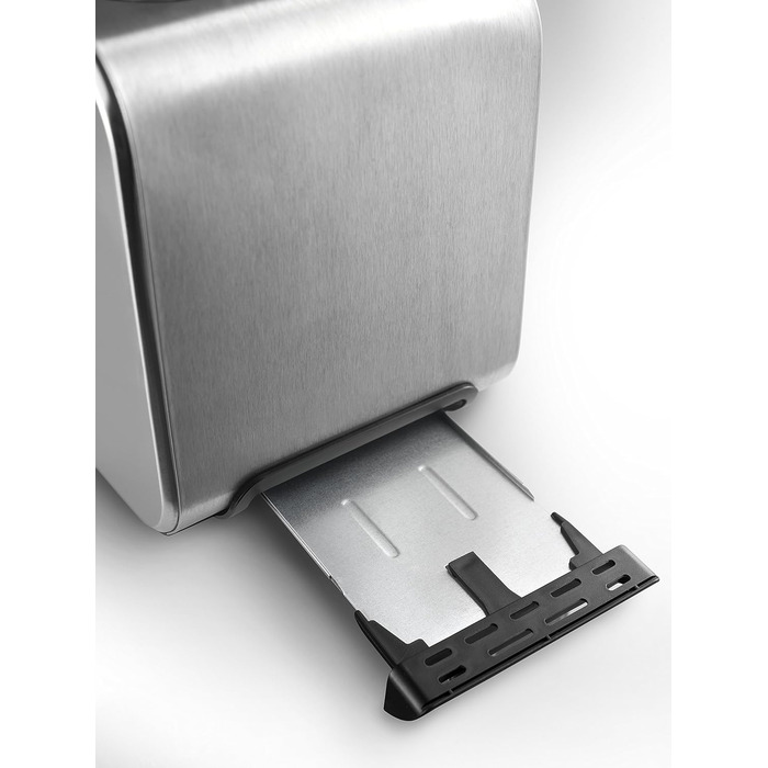 Тостер De'Longhi CTX2203.S: 3 функції, регулювання ступеня прожарювання, з тацею для крихт, 550 Вт, срібний