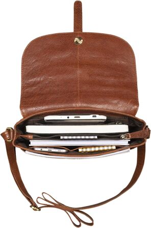 Сумка жіноча STILORD Kira Leder Vintage коньячного кольору (коричневий) - маленька шкіряна сумка через плече для вечірок та відпочинку