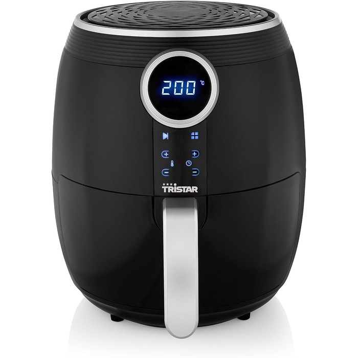 Tristar FR-6956 Hot Air Fryer, Cool-Touch Housing, Overheat Protection, Timer Function, Black, Digital, Regular 4.5L