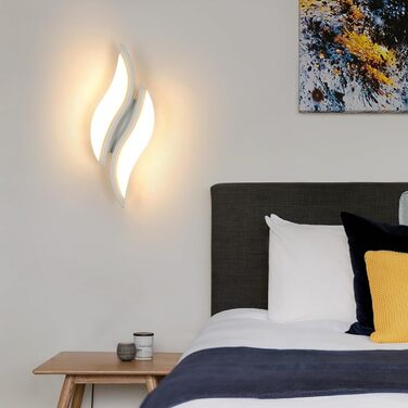 LED настінний світильник Dorlink, сучасна лампа для спальні, вітальні, коридору, сходинок, тепле біле світло 3000K, стиль Арт Деко, листя