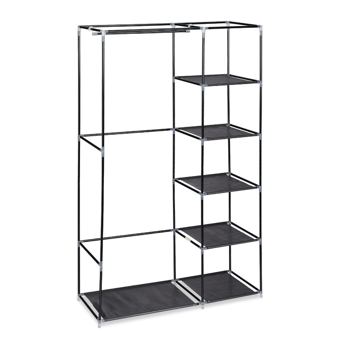 Large Fabric Storage Closet with Hanging Rod
