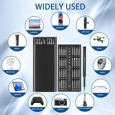 Електрична викрутка 63 в 1 для Macbook, iPhone, PS4/PS5, годинників та окулярів. Набір прецизійних викруток з бітами Torx T5-T9, P5, Y00 та ін.