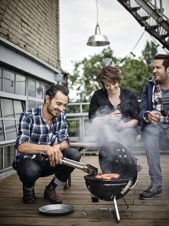 Вугільний гриль Weber Smokey Joe Premium, 37 см, портативний, емальований, Slate Blue