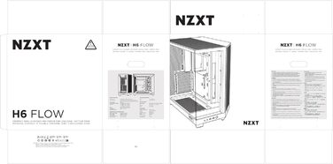 Корпус NZXT H6 Flow: компактний mid-tower з 3 вентиляторами, чорний/білий