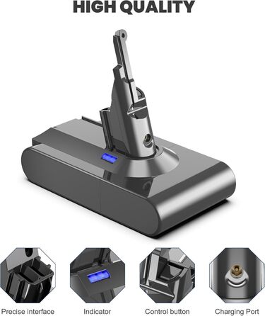 Акумулятор V8 6000mAh Powtree для пилососа Dyson SV10 (2 фільтри + викрутка + 3 шурупи + щітка)