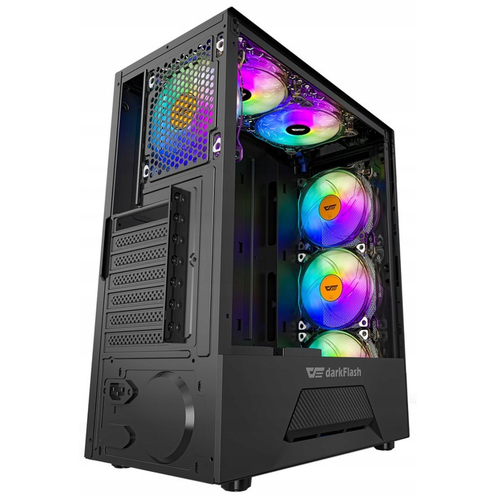 Корпус для комп'ютера Darkflash LEO, чорний, ATX, USB 3.0, Midi Tower