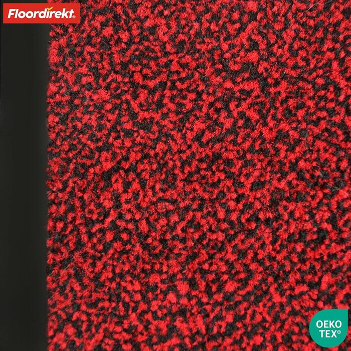 Килимок для підлоги Floordirekt Rhine - миючий, потужний, з антиковзким покриттям - килимок для входу (Sparrow), червоний (меланж), 80x120 см