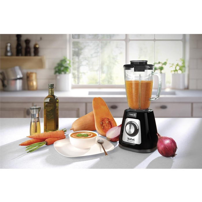 Блендер Tefal BL4358, стаціонарний, скляна чаша 1.75 л, чорний