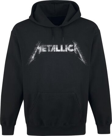 Чоловічий худі Metallica з принтом Spiked Logo, чорний, офіційний мерч гурту, розмір XL