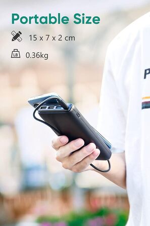 Powerbank A ADDTOP 26800mAh з Power Delivery 22.5W: 4 порти для смартфонів, планшетів та іншого