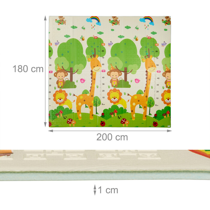 Relaxdays Foldable Play Mat - Animals