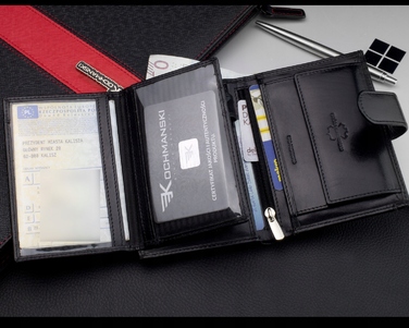 Шкіряний чоловічий гаманець Kochmanski з RFID-захистом, великий
