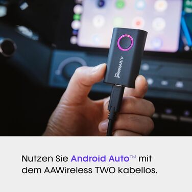 Бездротовий адаптер AAWireless для Android Auto — швидке підключення Plug & Play, стабільний зв'язок, з багатофункціональною кнопкою