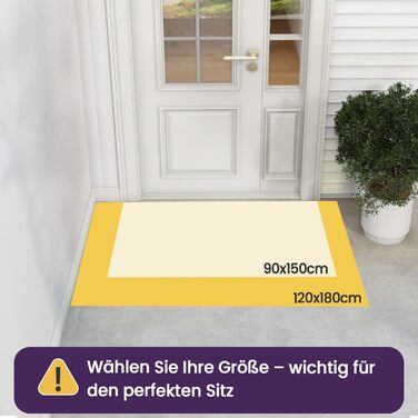 Килимок для дому та вулиці DEXI, 60x90 см, антиковзаючі, миючий, вологостійкий. Підходить для входу, балкону, тераси (Чорний)