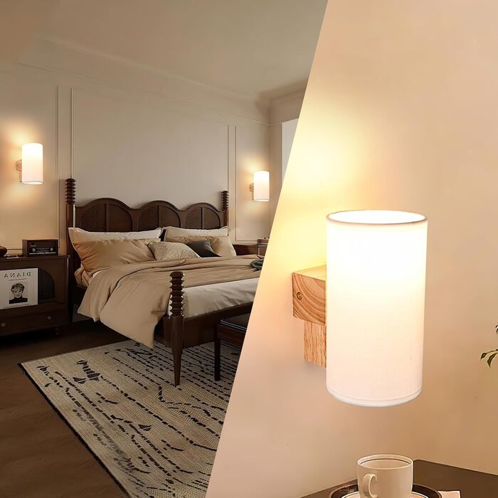 Стійка лампа Gleonlux з дерева, вінтажний стиль, E14, бохо, індустріальна для дому, 10x13.3x18 см