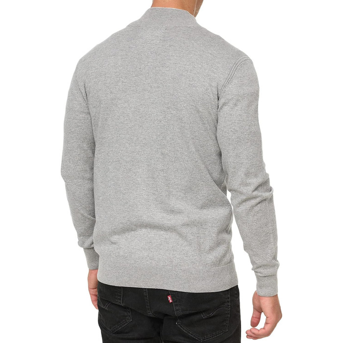 Кардиган чоловічий Indicode з V-подібним вирізом та стоячим коміром, 80% бавовна, XXL, сірий мікс