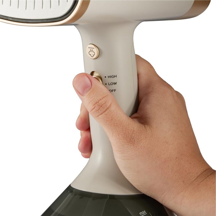 Відпарювач Russell Hobbs VacuSteam Pro: відпарювання та прасування з технологією всмоктування, керамічна підошва, 200 мл резервуар, 3 рівні потужності, для всіх тканин