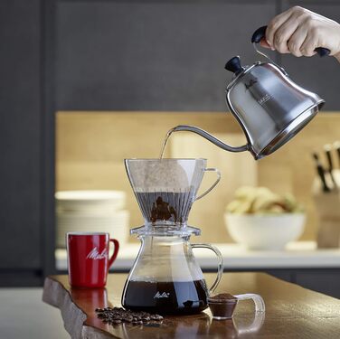 Melitta borosilicate glass carafe, robust and heat-resistant, 1 liter, 217632