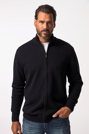 Чоловічий кардиган JP 1880 з коміром-стійкою та блискавкою, великі розміри L-8XL, темно-синій (717032)