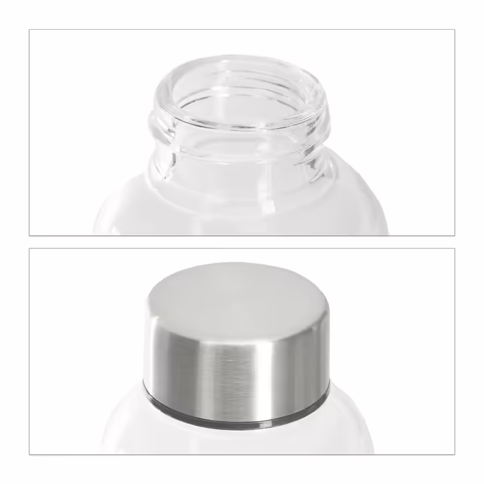 Relaxdays Glass Water Bottle with Sleeve