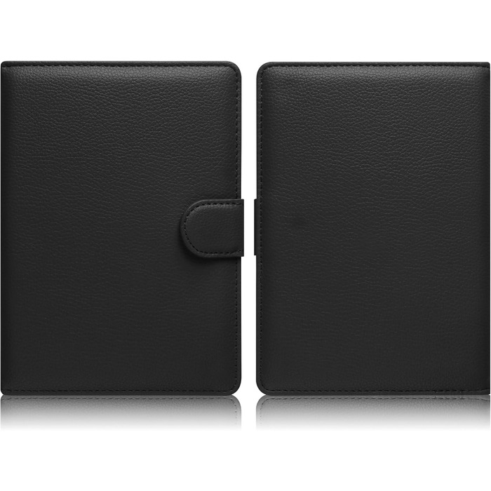 Чохол для електронних книг Pocketbook, Tolino, Sony, Kindle, Kobo: шкіряний захисний чохол, чорний, 6-6.8 дюймів