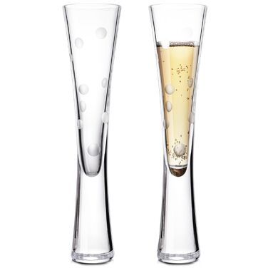 Набір 2 шт. келихів для шампанського 145мл, келихи з кришталю, келихи для ігристі вина, ручної роботи, прозорі лікерні келихи (з пінопластовою упаковкою)