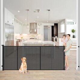 Захисний бар'єр для дитячих воріт, захист від падіння з драбини, 300 см, чорний