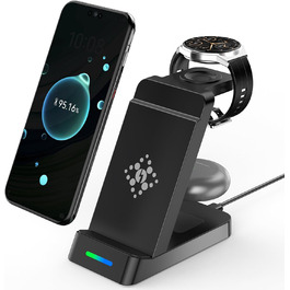 Бездротовий зарядний пристрій 3-в-1 для Huawei P60, P50, Mate 60, Mate 50, Watch GT4/GT3 (не підходить для GT/GT2/GT2e)