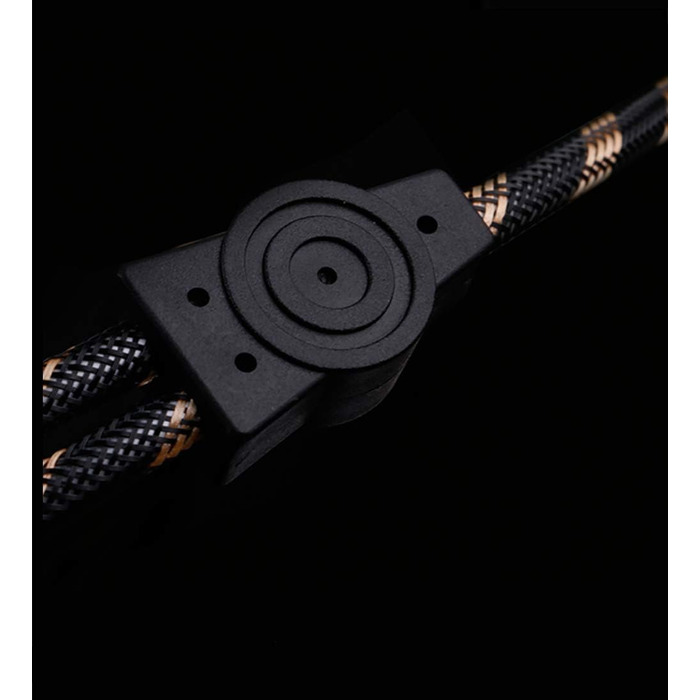 Акустичні кабелі SKW для колонок Hi-Fi, пара (2 шт.), 1.5м, з роз'ємами «банан», позолочені конектори, нейлонове обплетення