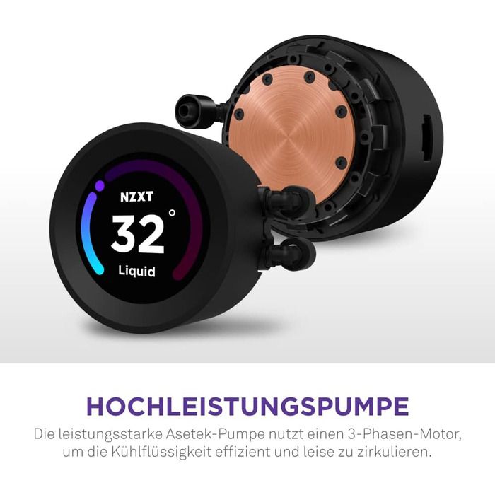 NZXT Kraken Elite 280 – Світлодіодна рідинна система охолодження CPU з LCD-дисплеєм – Чорний
