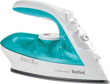 Бездротова праска Tefal FV6520 Freemove Air, 2400 Вт, 25 г/хв, 115 г/хв, автоматичне вимкнення, бірюзова/біла