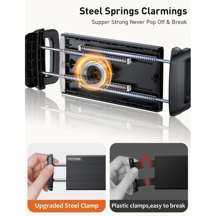 Тримач для планшета TRYONE в авто, кріплення на підголівник