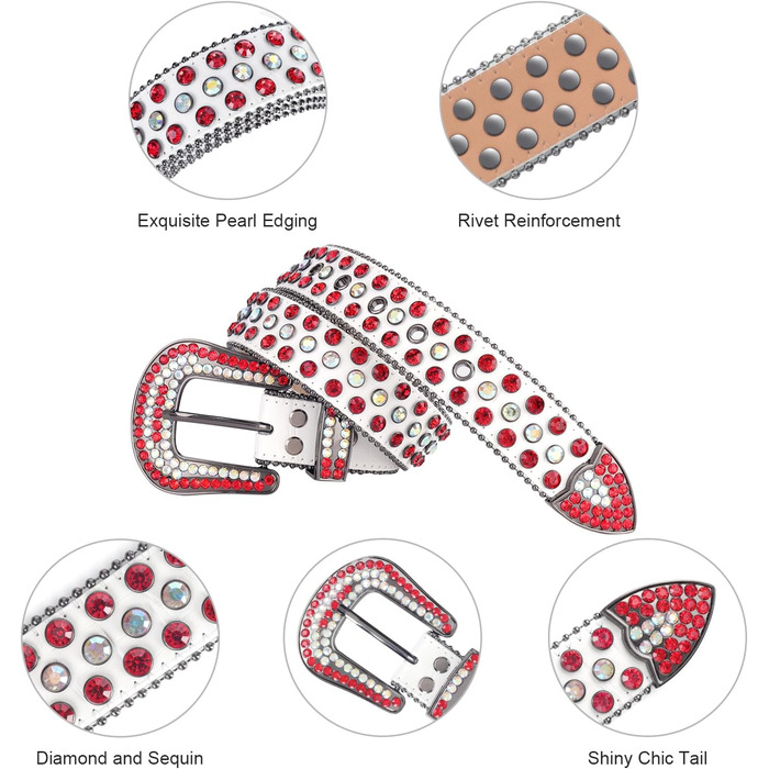 Жіночий та чоловічий шкіряний пряжка з стразами, ковбойський/ковгёрлський пояс з діамантами, пояс з заклепками для джинсів. Розміри: 106 см, 101-106 см