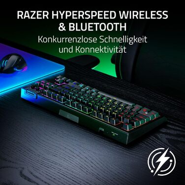 Механічна ігрова клавіатура Razer BlackWidow V4 TKL з зеленими перемикачами (RGB Chroma, 6 макро-клавіш, Doubleshot ABS-кейкапи, QWERTY US-розкладка)