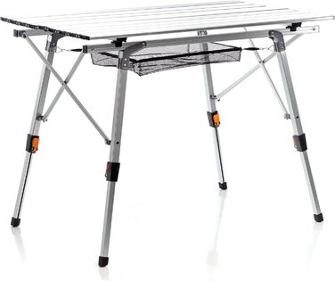 Складний кемпінговий столик Wiltec 70x69 см з алюмінієвою рамою та сумкою для транспортування - садовий, похідний, складаний стіл