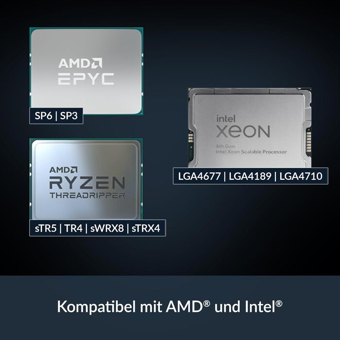 ARCTIC Freezer 4U-M (Rev. 2) - Кулер для серверних процесорів AMD та Intel, 2 x 120 мм вентилятори, 400–2300 rpm, Rack Fan